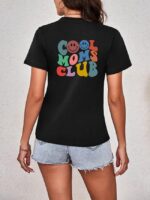 Wholesale COOL MOMS CLUB Print Short Sleeve T-Shirt