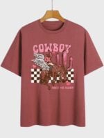 Wholesale COWBOY Print Short Sleeve T-Shirt