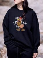 Wholesale Cartoon Chicken Print Casual Sweatshirt