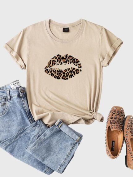 Wholesale Casual Chic Leopard T-Shirt