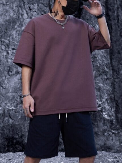 Wholesale Casual Solid Color Men's Blank T-Shirt