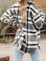 Wholesale Check button woolen coat