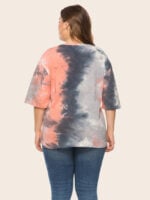 Wholesale Chic Plus Size Tie-dye T-Shirt