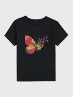 Wholesale Colorful Butterfly Casual T-Shirt