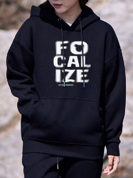 Wholesale Creativity FOCALIZE Print Casual Hoodie