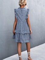 Wholesale Cute Sleeveless Ruffled Floral Dress