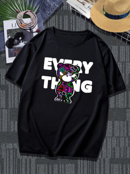 Wholesale EVERY THING Bear Print Casual Men's T-Shirt