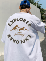 Wholesale EXPLORER Letter Men's Short Sleeve T-Shirt