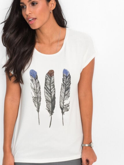 Wholesale Feather Casual T-Shirt