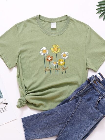 Wholesale Flower T-Shirt