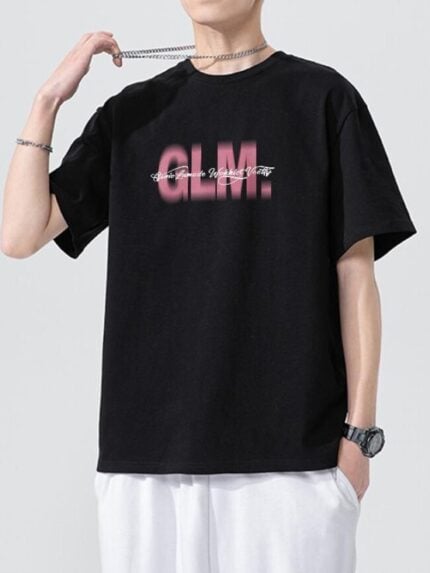 Wholesale GLM Print Short Sleeve Men's T-Shirt