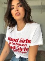 Wholesale GOOD GIRLS Letter Print T-Shirt