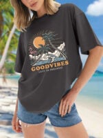 Wholesale GOOD VIBES Graphic T-Shirt