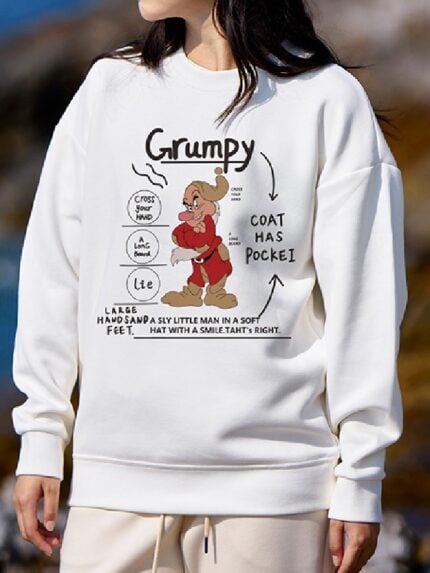 Wholesale GRUMPY Print Casual Sweatshirt