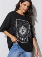 Wholesale Gothic Sun Graphic T-Shirt