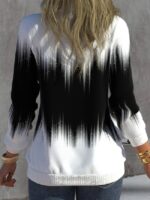 Wholesale Gradient Print Zipper Long Sleeve Sweatshirt