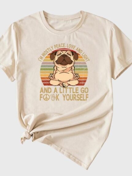 Wholesale I'M MOSTLY PEACE Graphic T-Shirt