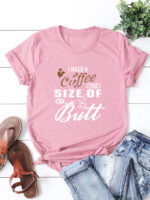 Wholesale I NEED A Coffee Letter T-Shirt