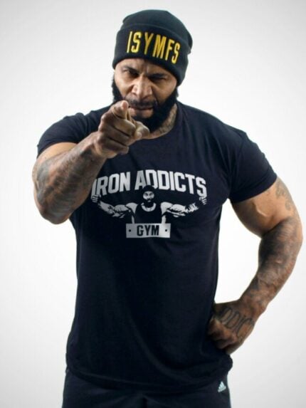 Wholesale IRON ADDICTS Print Short Sleeve Men's T-Shirt