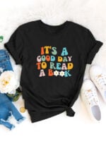 Wholesale IT'S A GOOD DAY Print Short Sleeve T-shirt