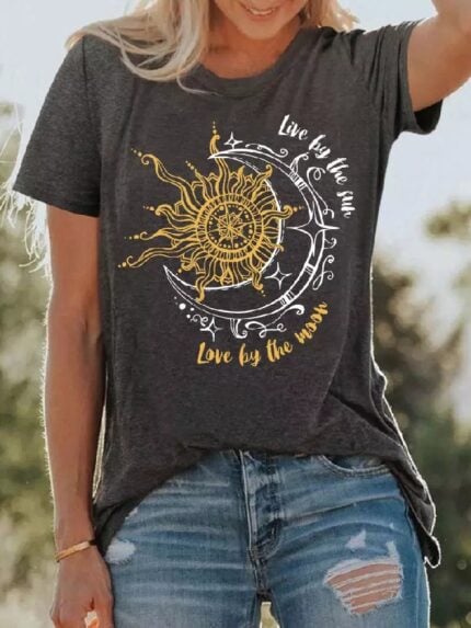 Wholesale LIVE BY THE SUN Print Short Sleeves Tee