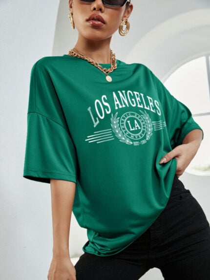 Wholesale LOS ANGELES Print Short Sleeve T-Shirt