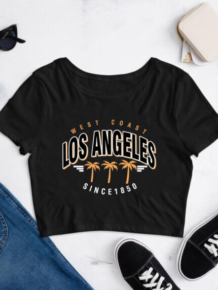 Wholesale LOS ANGELES SINCE 1850 Print Cropped T-shirt