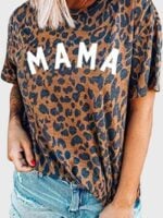 Wholesale MAMA Letter Graphic T-Shirt