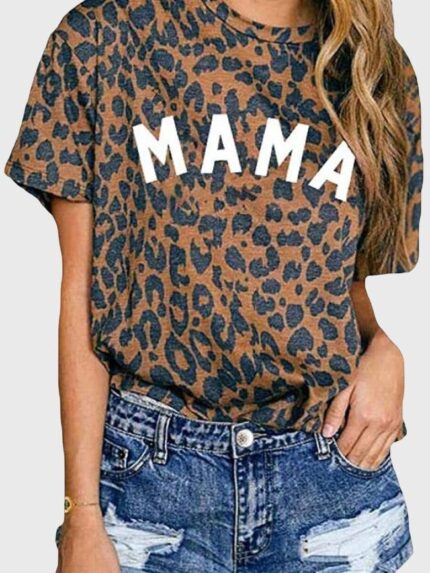 Wholesale MAMA Letter Graphic T-Shirt