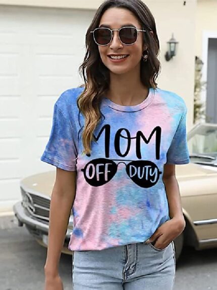 Wholesale MOM OFF DUTY Letter Graphic T-Shirt