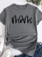 Wholesale MOM Print Short Sleeve T-Shirt