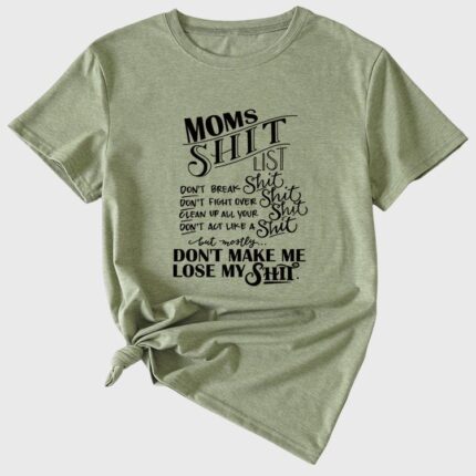 Wholesale MOMS Letter Casual Graphic T-Shirt