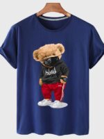 Wholesale Mask Bear Graphic T-Shirt