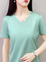 Wholesale Minimal V-neck T-Shirt