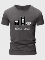 Wholesale NEVER FORGET Print Casual Men's T-Shirt