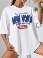 Wholesale NEW YORK 2023 Print Short Sleeved T-shirt