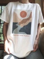 Wholesale PROTECT OUR PLANET Print T-Shirt