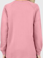 Wholesale Pink Long Sleeve Crewneck Top