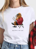 Wholesale Resd More Talk Less Bear Graphic T-Shirt