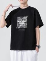 Wholesale Retro Print Short Sleeve Men's T-Shirt