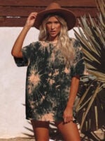 Wholesale Round-neck Chic Tie-dye T-Shirt