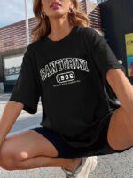 Wholesale SANTORINI 1986 Print Short Sleeve T-Shirt