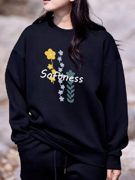 Wholesale SOFTNESS Print Casual Sweatshirt