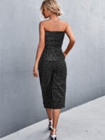 Wholesale Sexy strapless polka-dot jumpsuit