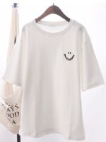 Wholesale Simplicity Smile Print T-Shirt