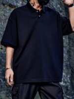 Wholesale Solid Color Casual Loose Polo Men's T-Shirt