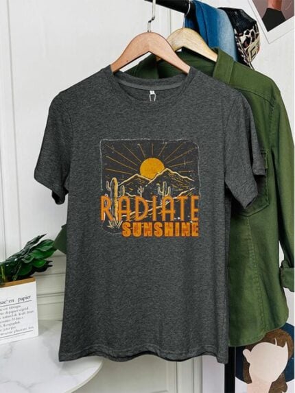 Wholesale Sun RADIATE Print Short Sleeve T-Shirt