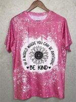 Wholesale Sunflowers BE KIND Print Short Sleeve Tee