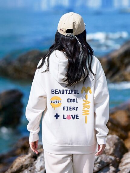 Wholesale Sweet Letter Print Casual Hoodie