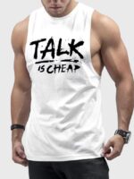 Wholesale TALK IS CHEAP Print Men's Tank Top